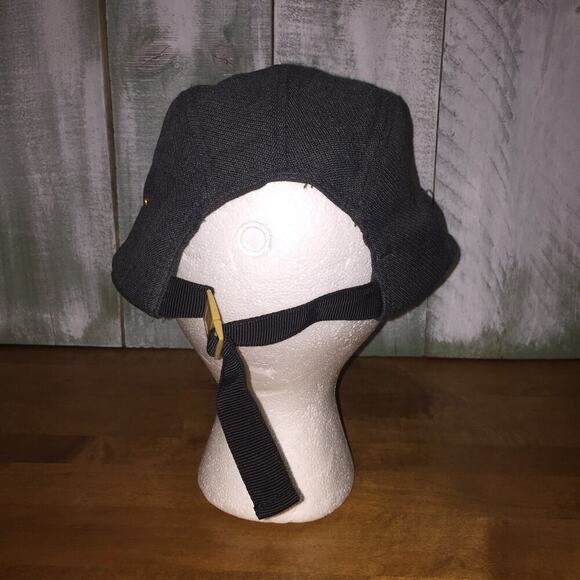 VINTAGE Nike Hat Cap Strap Back Gray Gold Panel Swoosh Logo Casual Mens - Picture 3 of 8